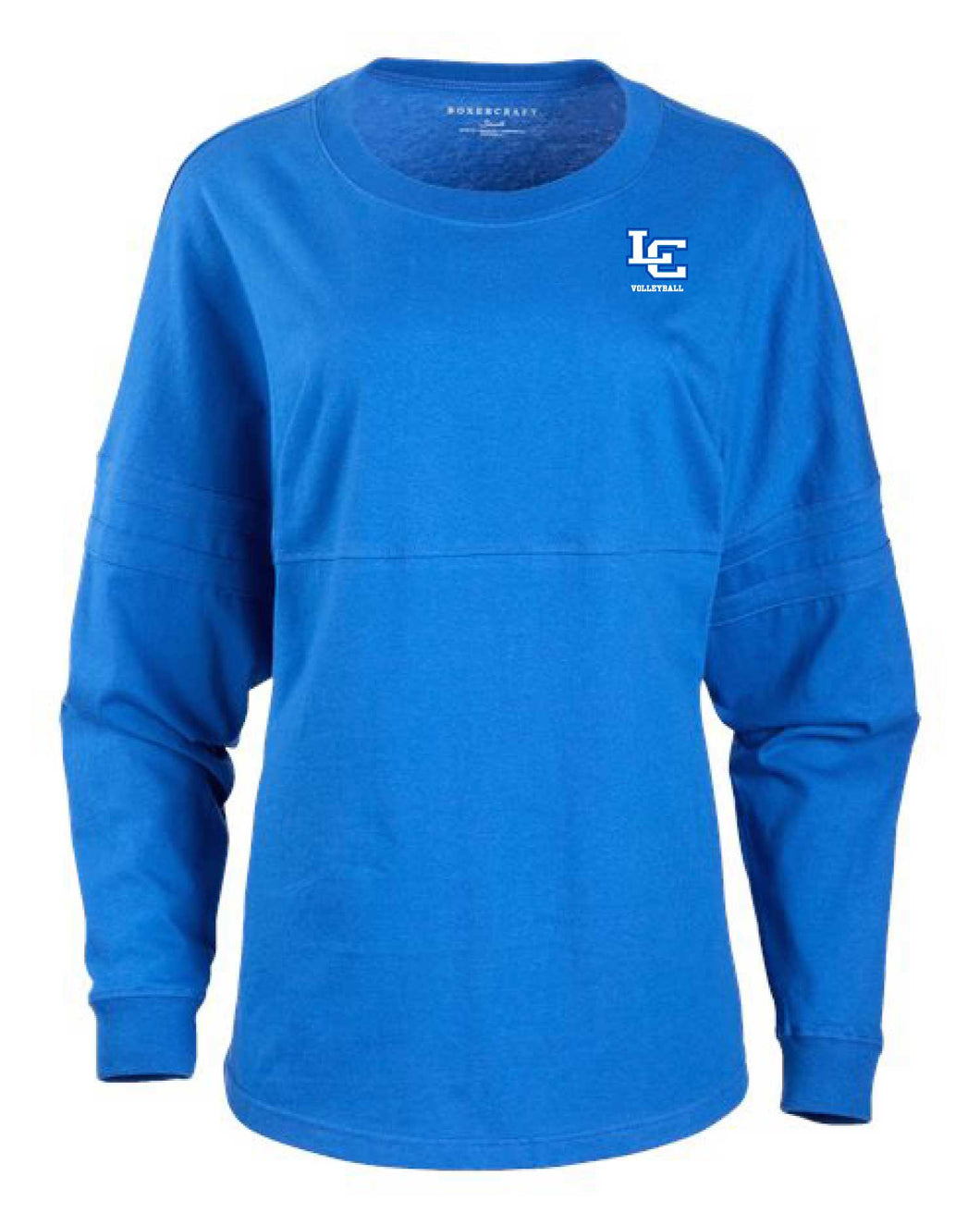 Volleyball Embroidery - Boxercraft Womens Pom Pom Long Sleeve Jersey Shirt - Royal
