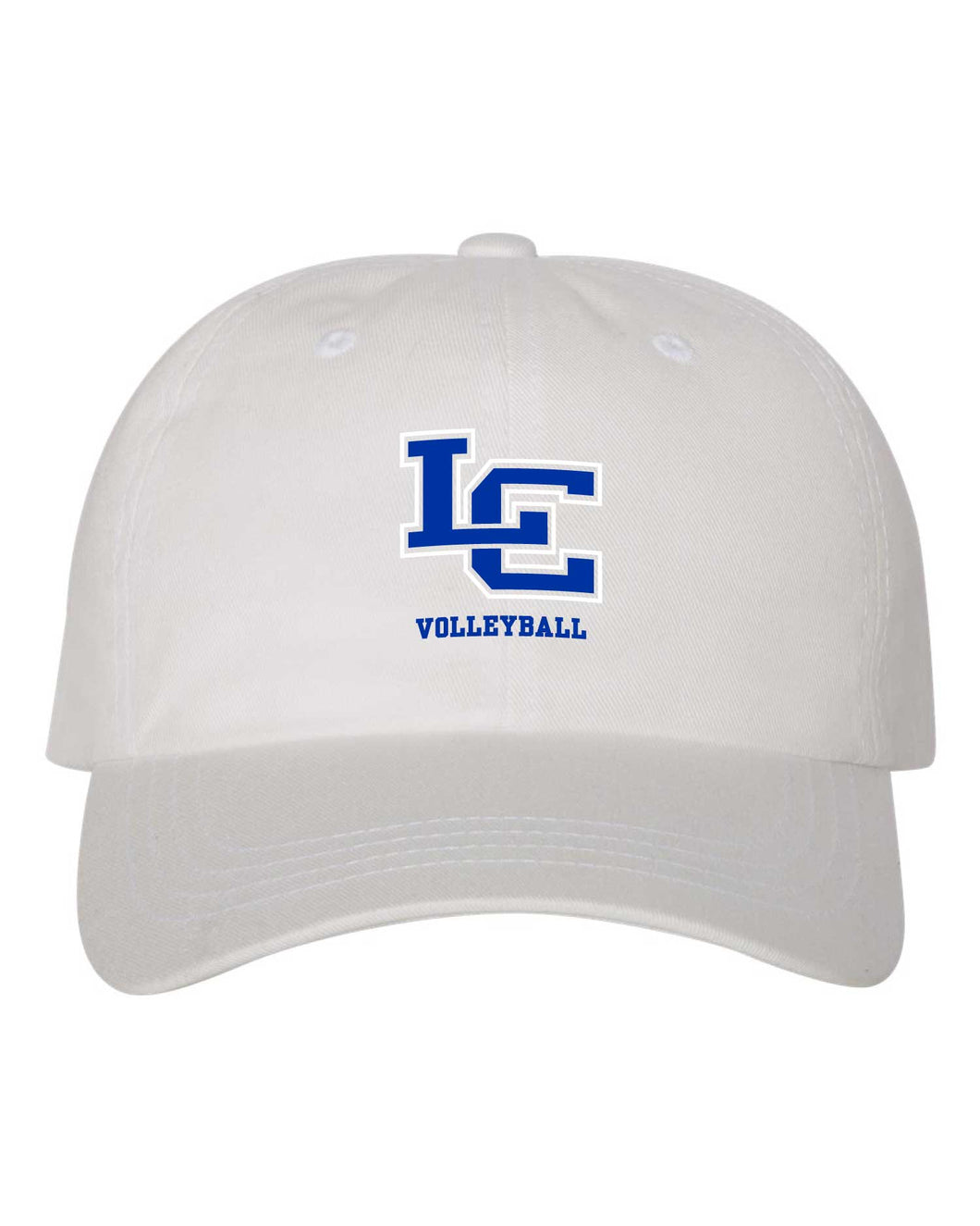 Volleyball Embroidery - Yuppong Relaxed Cap - White