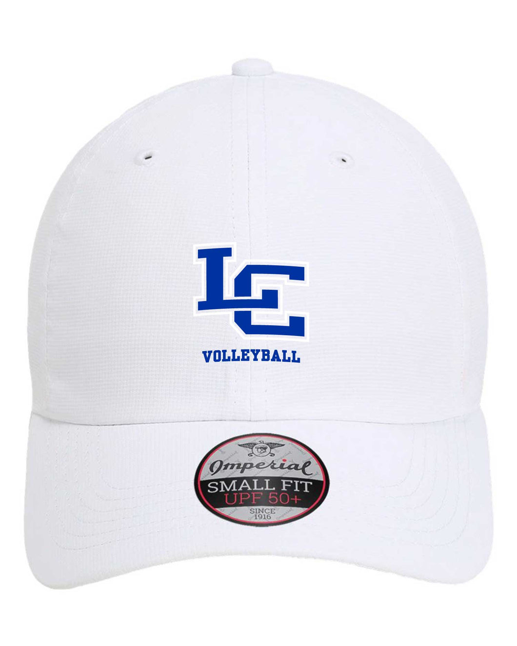 Volleyball Embroidery - Imperial - The Hinsen Performance Ponytail Cap - White