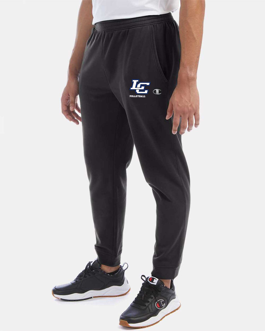 Volleyball Embroidery - Champion Joggers - Black