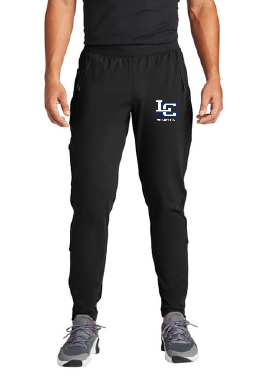 Volleyball Embroidery - Sport-Tek Sport-Wick Fleece Jogger - Black