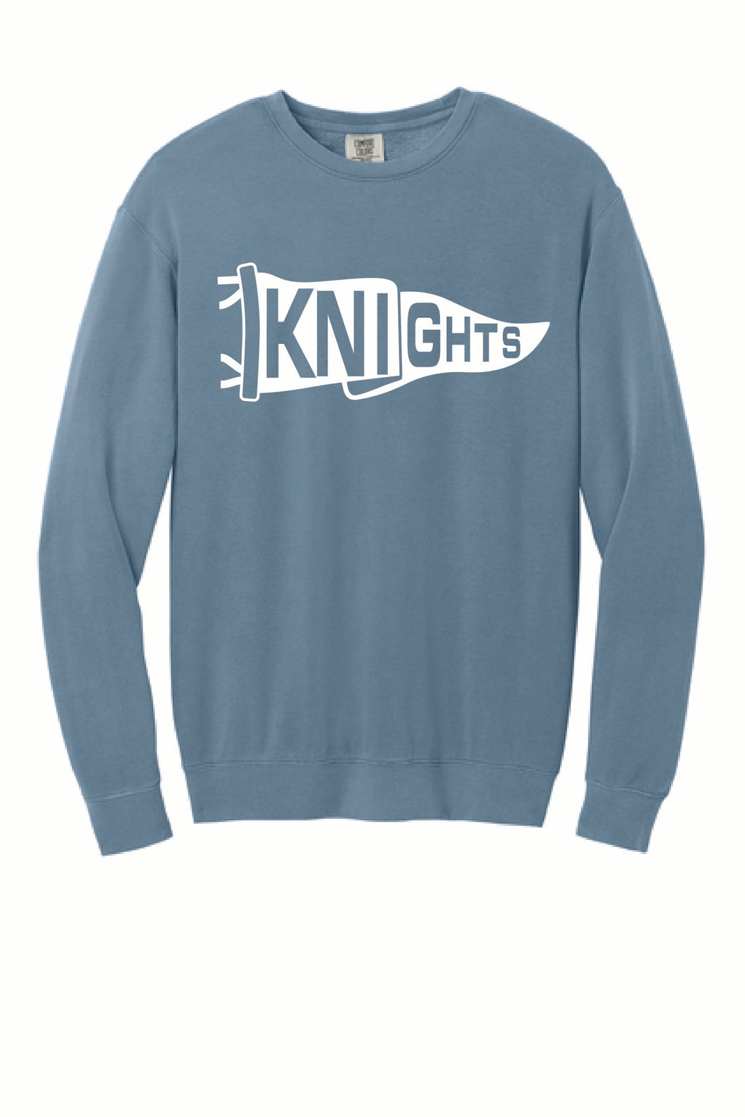 Knights - Comfort Colors Crewneck Sweatshirt - Softball - Blue Jean