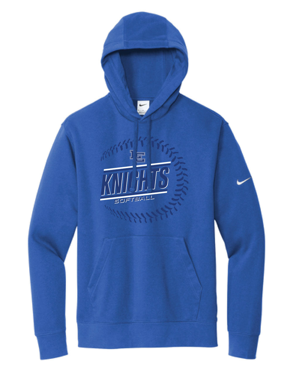 LC Knights Softball - Nike Club Fleece Sleeve Swoosh Pullover Hoodie - Royal