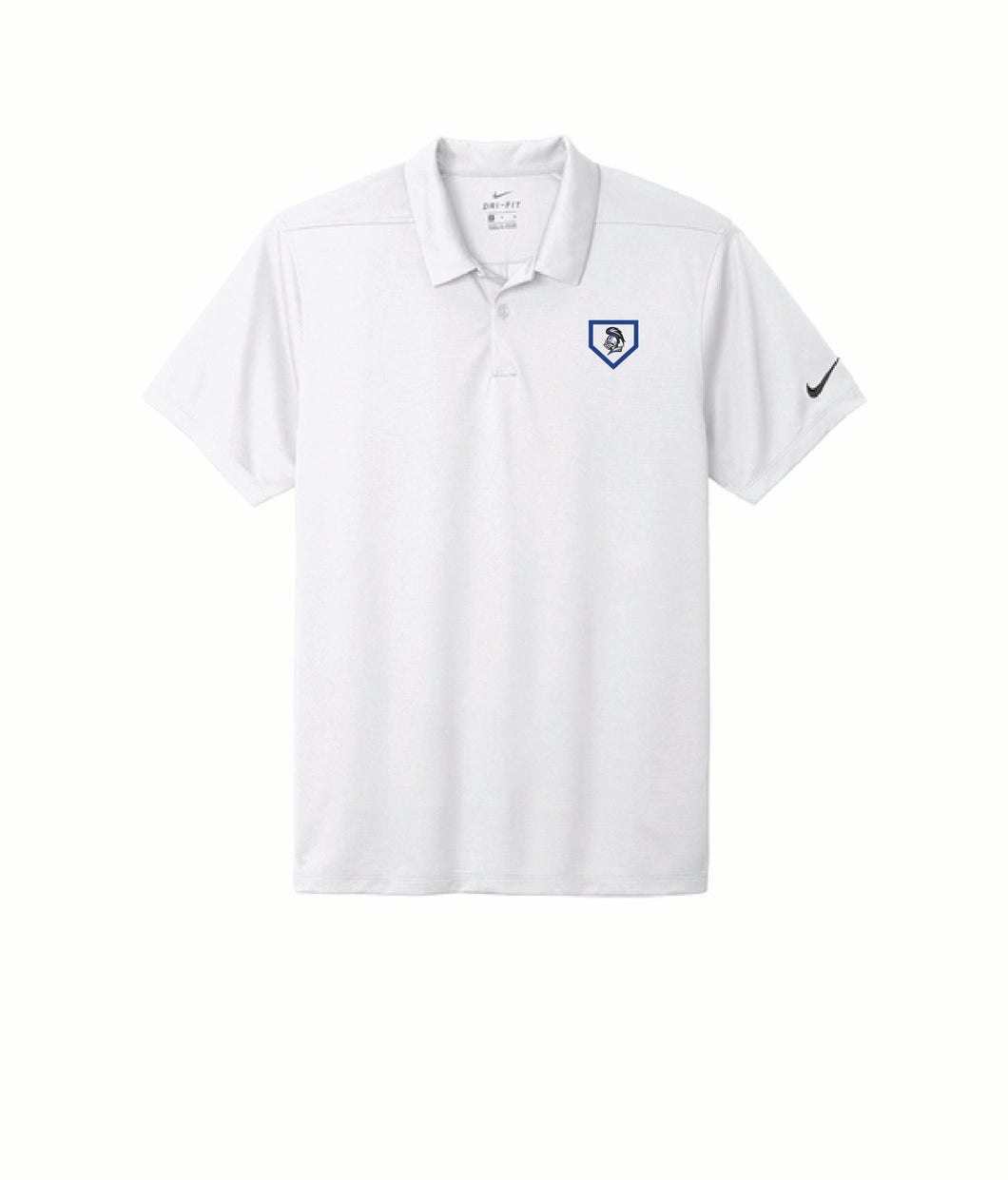Knight Embroidery - Nike Dry Fit Polo - White - Softball