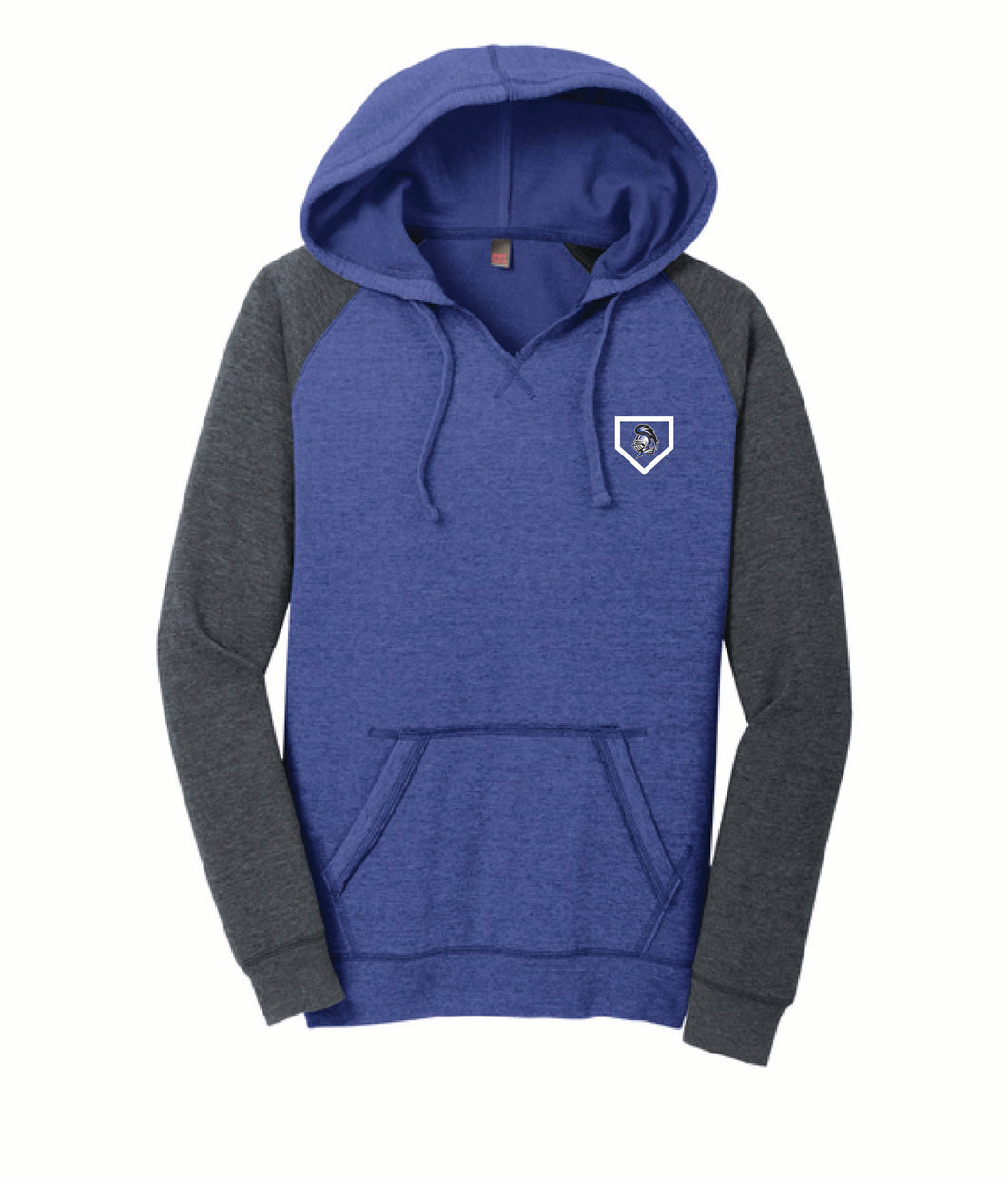 Knight Embroidery - District Womens Lightweight Fleece Raglan Hoodie - Softball