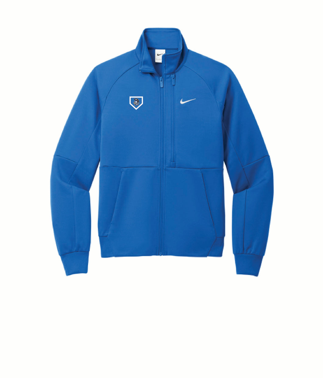 Knight Embroidery - Nike Full Zip Chest Swoosh Jacket - Royal - Softball