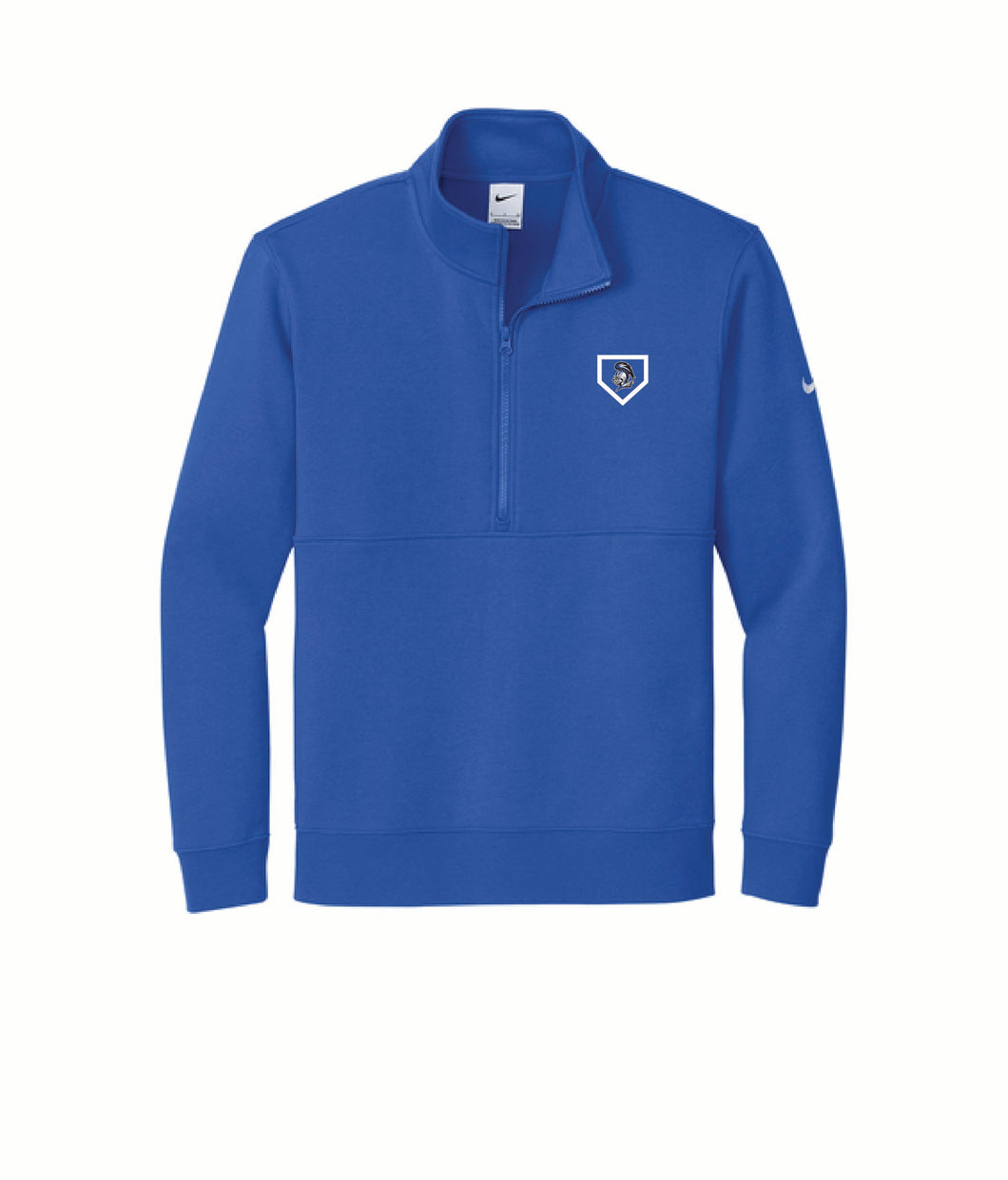 Knight Embroidery - Nike Club Fleece Sleeve Swoosh 1/2-Zip - Royal - Softball