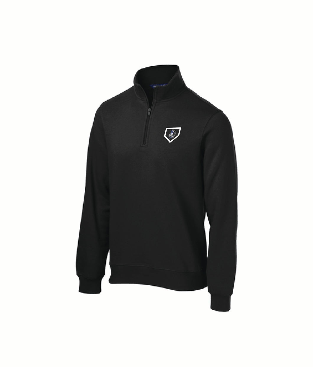 Knight Embroidery - Sport Tek 1/4 Zip Sweatshirt - Black - Softball