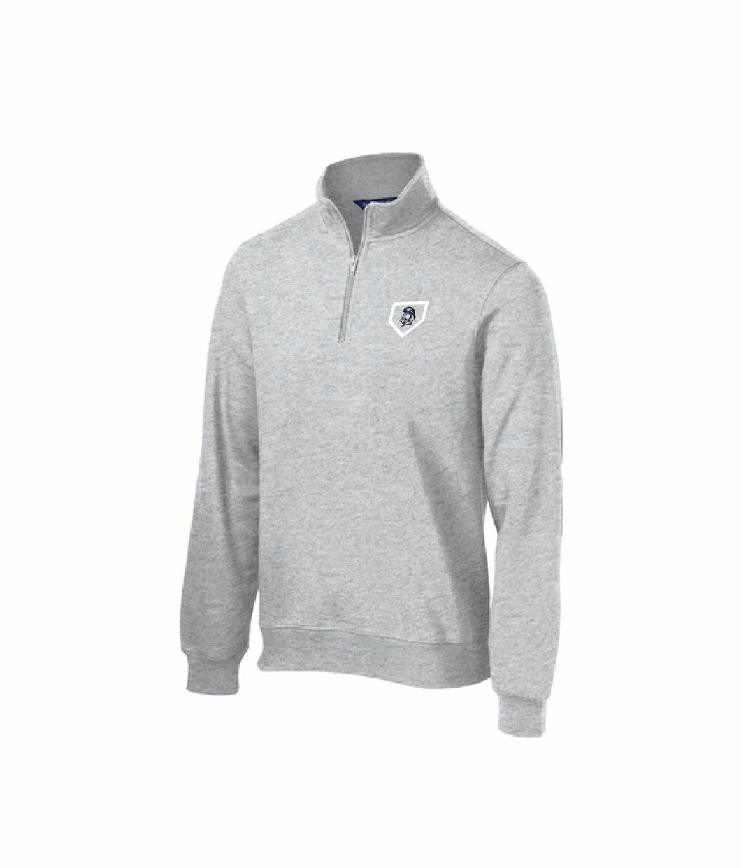 Knight Embroidery - Sport Tek 1/4 Zip Sweatshirt - Grey - Softball