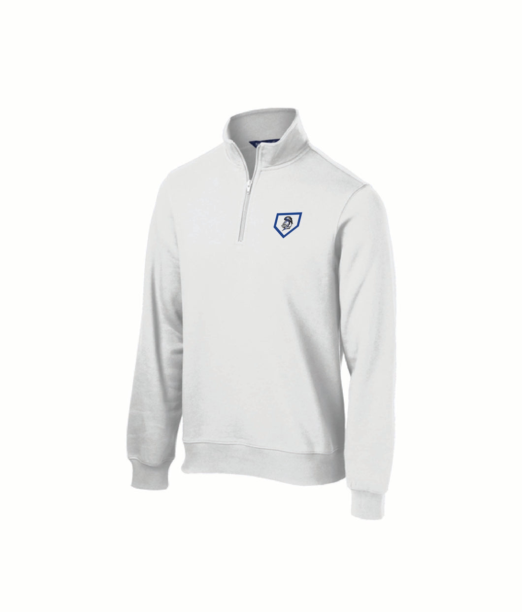 Knight Embroidery - Sport Tek 1/4 Zip Sweatshirt - White - Softball