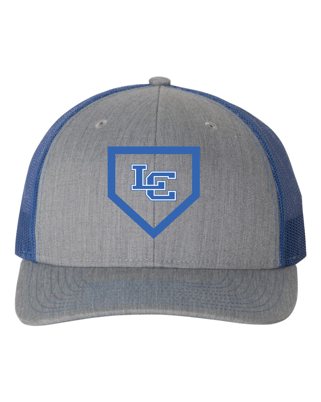 LC Plate Embroidery - Richardson Mesh Back Cap - Grey/Royal - Softball