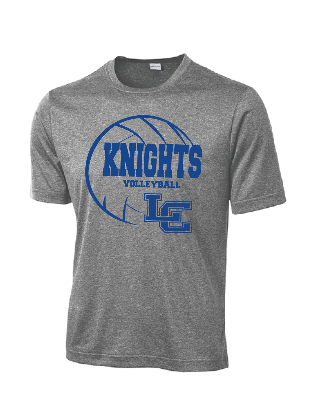 Knights Volleyball - Sport Tek Dry Fit T-Shirt - Grey