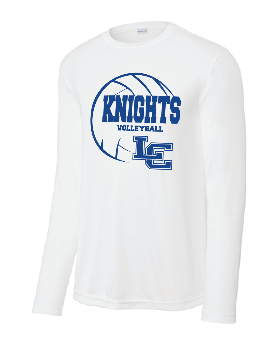 Knights Volleyball - Sport Tek Dry Fit Long Sleeve T-Shirt - White
