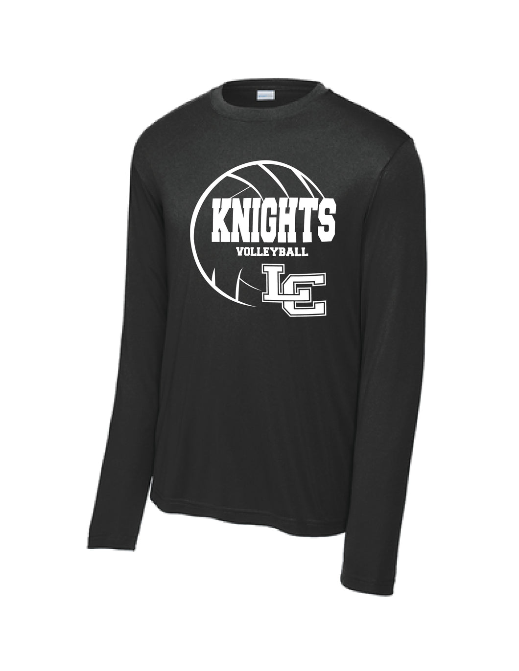 Knights Volleyball - Sport Tek Dry Fit Long Sleeve T-Shirt - Black