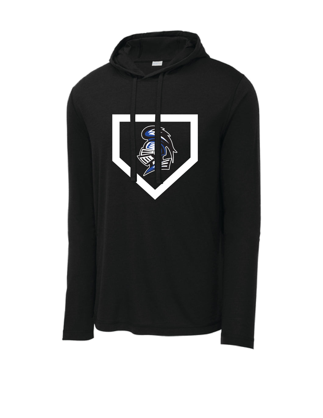 Baseball/Softball Diamond - Sport Tek Tri-Blend Long Sleeve Hoodie - Black