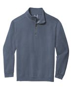 Load image into Gallery viewer, LC Basketball Embroidery - Comfort Colors Garment-Dyed Quarter Zip Sweatshirt - Blue Jean
