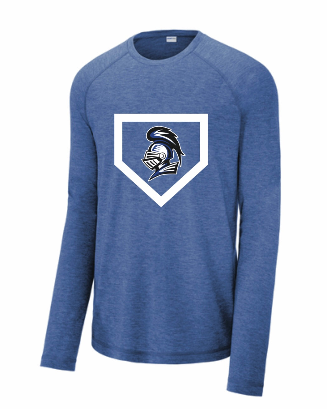 Baseball/Softball Diamond - Sport Tek Tri Blend Long Sleeve Raglan T-Shirt - Royal Heather