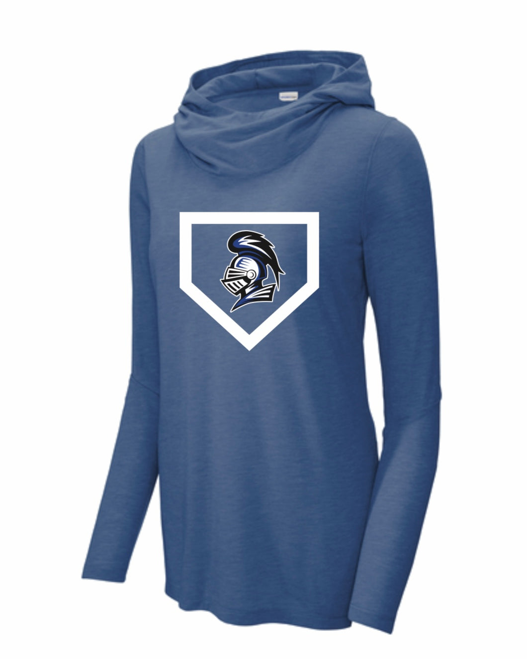 Baseball/Softball Diamond - Ladies Sport Tek Tri-Blend Long Sleeve Hoodie - Royal Heather