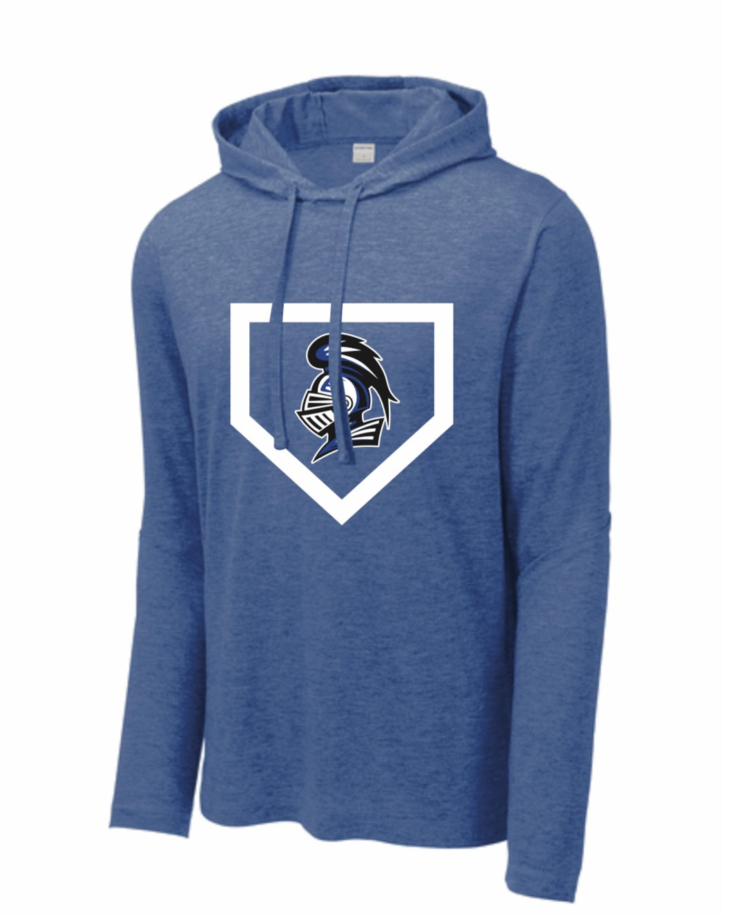 Baseball/Softball Diamond - Sport Tek Tri-Blend Long Sleeve Hoodie - Royal Heather