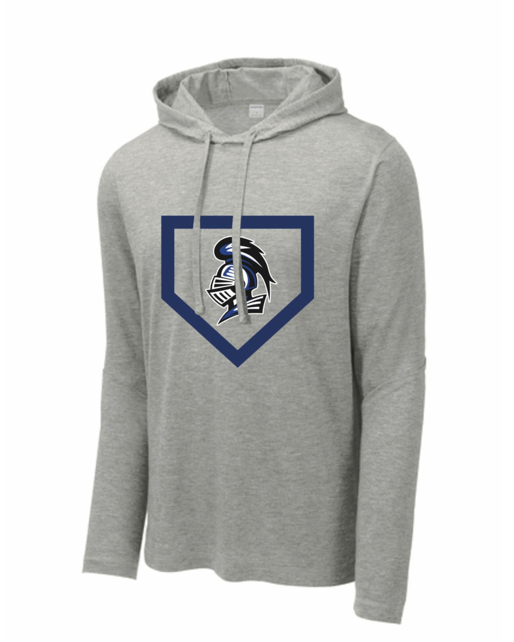 Baseball/Softball Diamond - Sport Tek Tri-Blend Long Sleeve Hoodie - Grey